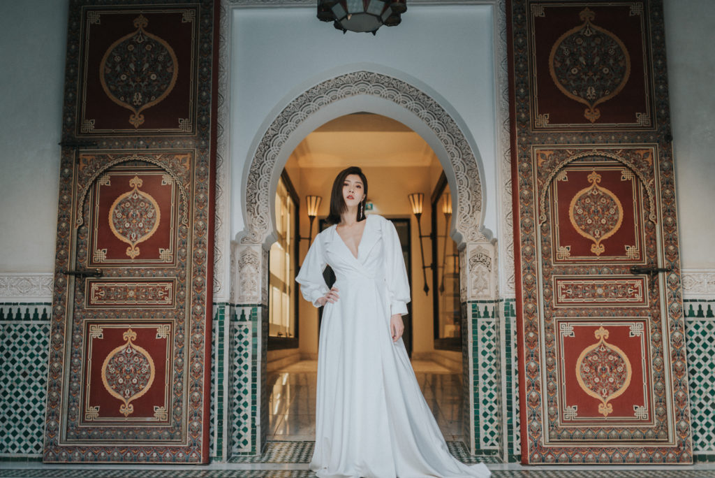新秘DABBY | RUO | 摩洛哥 馬拉喀什 YSL 博物館獨家婚紗